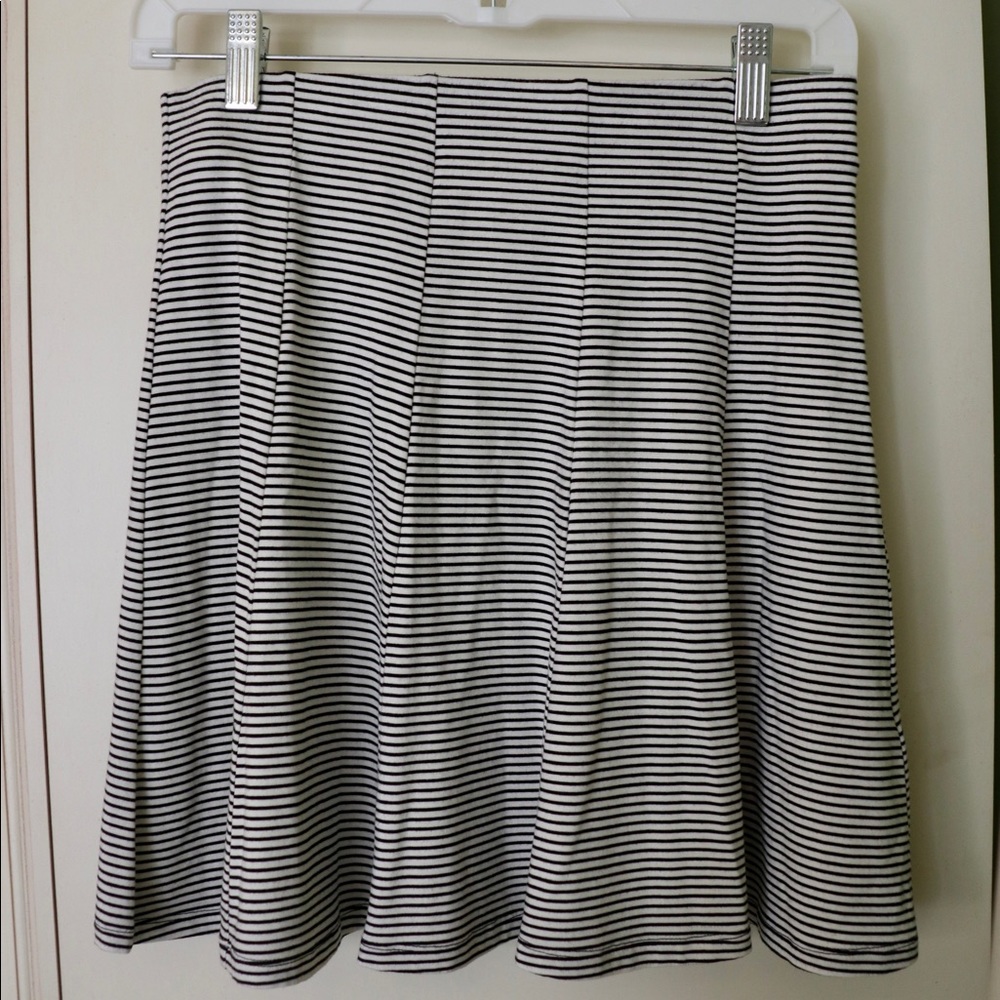 Garage striped skater cut skirt
